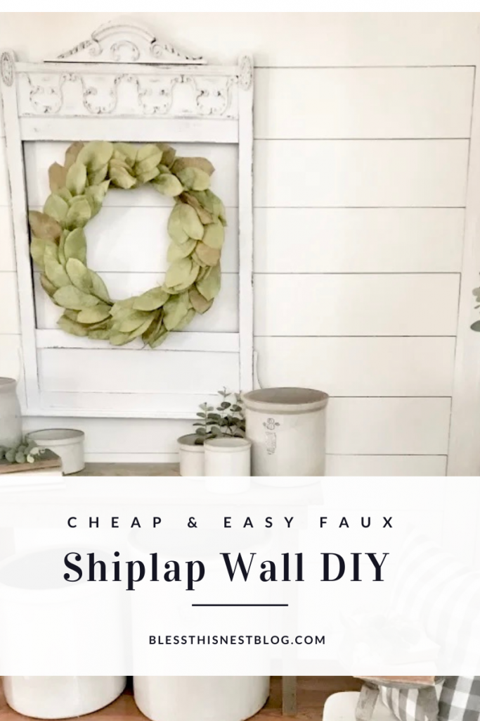 cheap and easy faux shiplap DIY