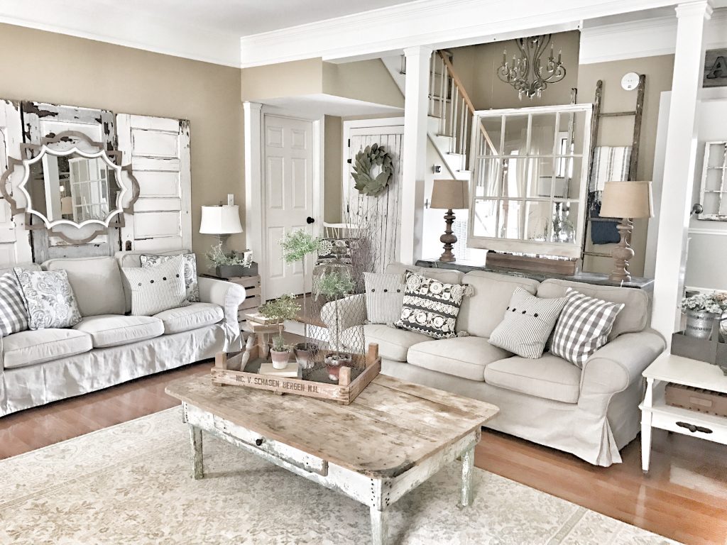 farmhouse living room couches