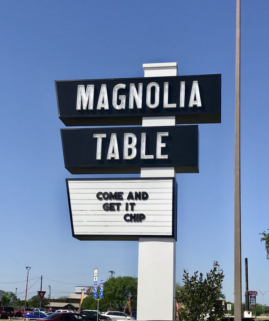 Magnolia Table sign