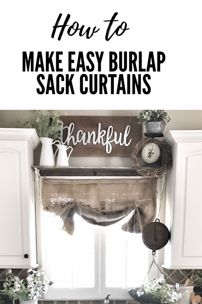 header image for making burlap curtains
