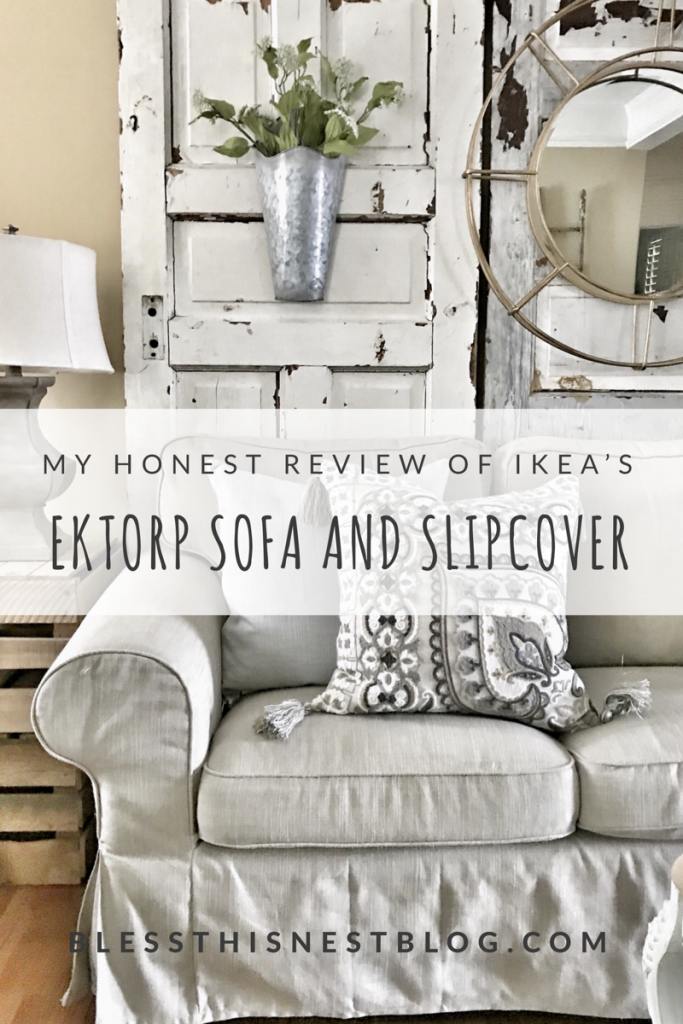 my honest review of Ikea's Ektorp sofa and slipcover