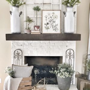 Pottery Barn mantel/shelf hung